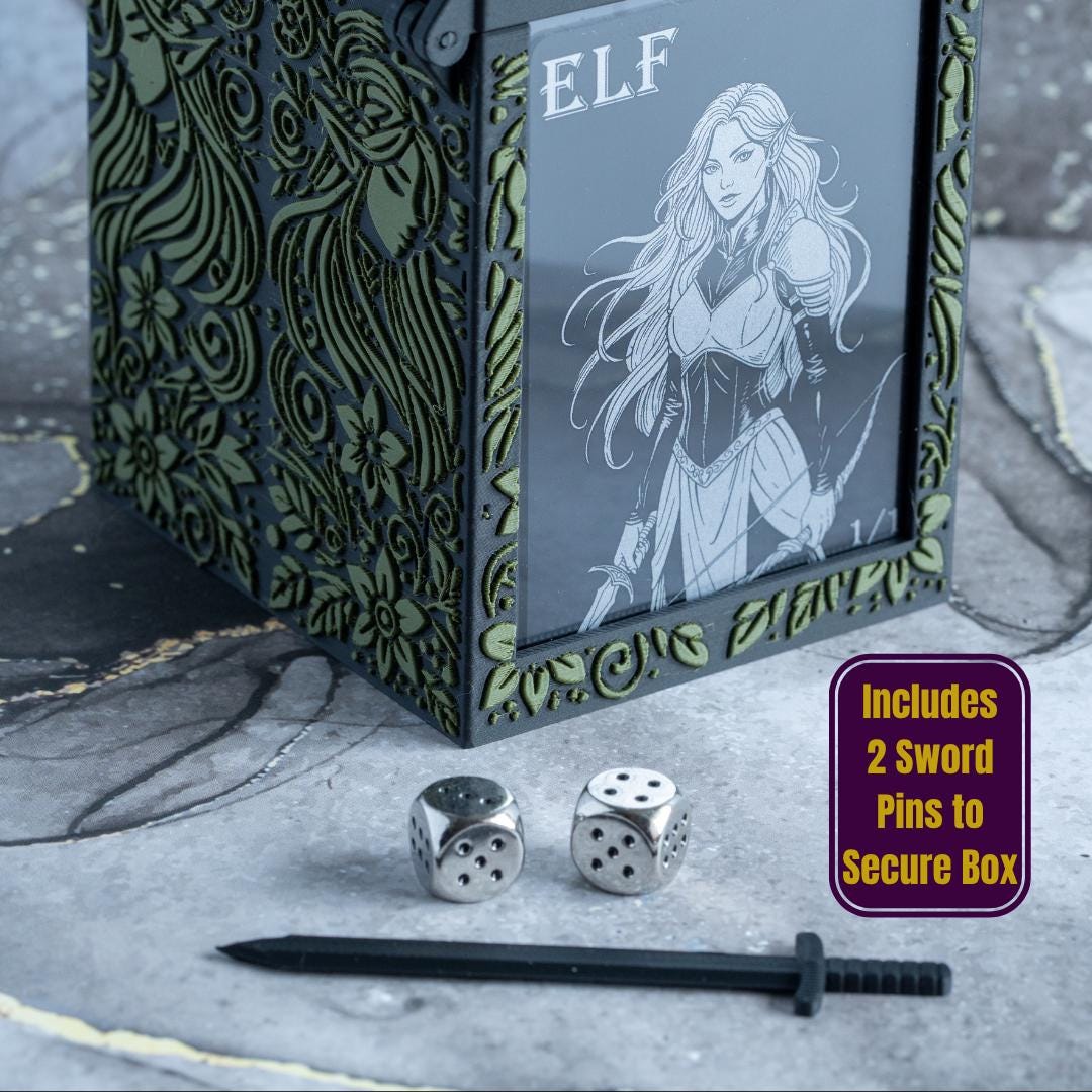 Elf MTG Deck Box Holds 100+ Cards