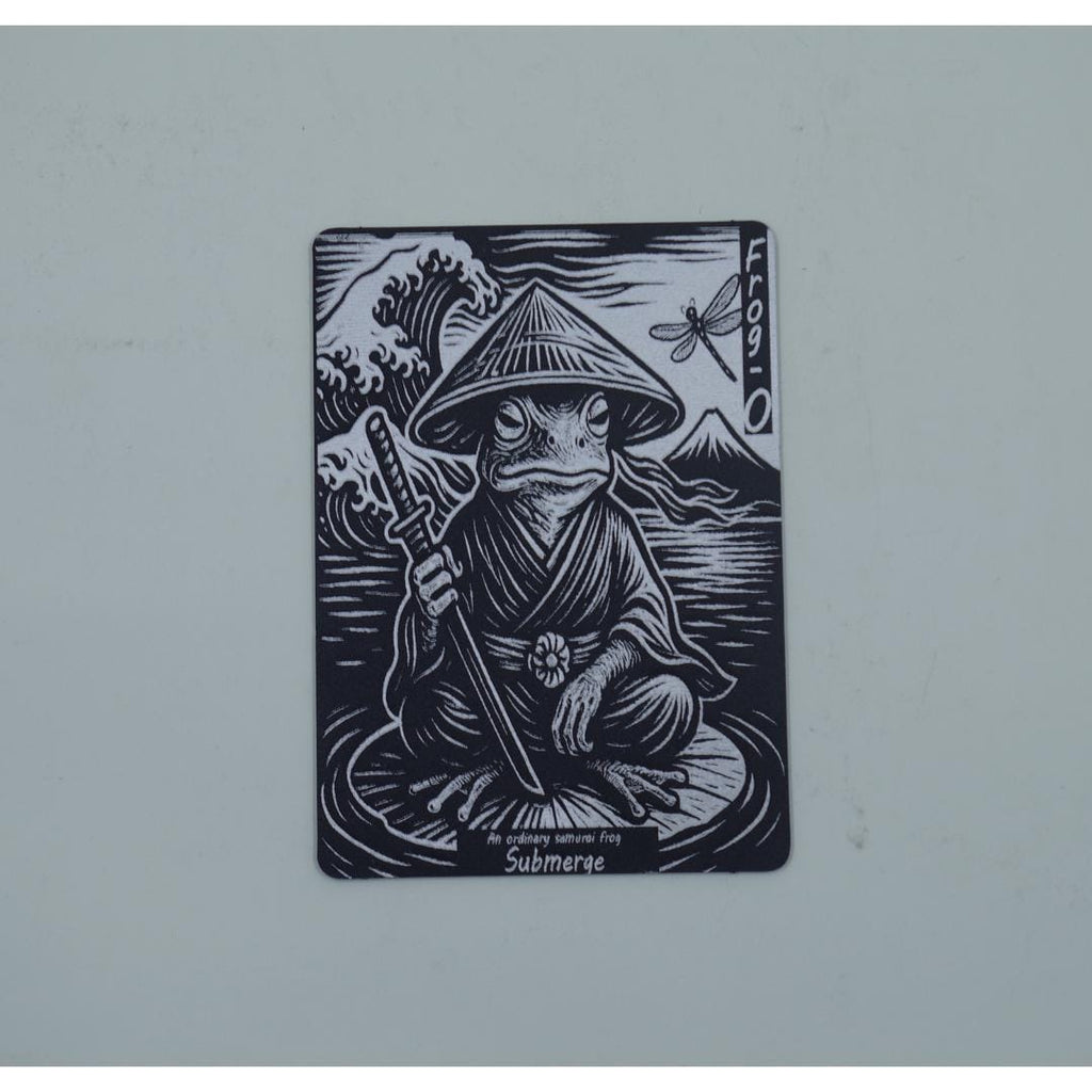 Engraved Metal Frog Tokens: Samurai Gamer Gift, 3-Piece Set