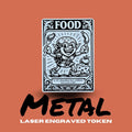 Metal Food Token MTG | Laser Engraved Magic The Gathering Commander Proxy Token