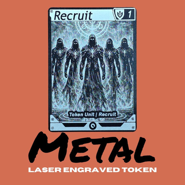 Metal Riftbound Recruit Token | Laser Engraved Luxury Game Marker