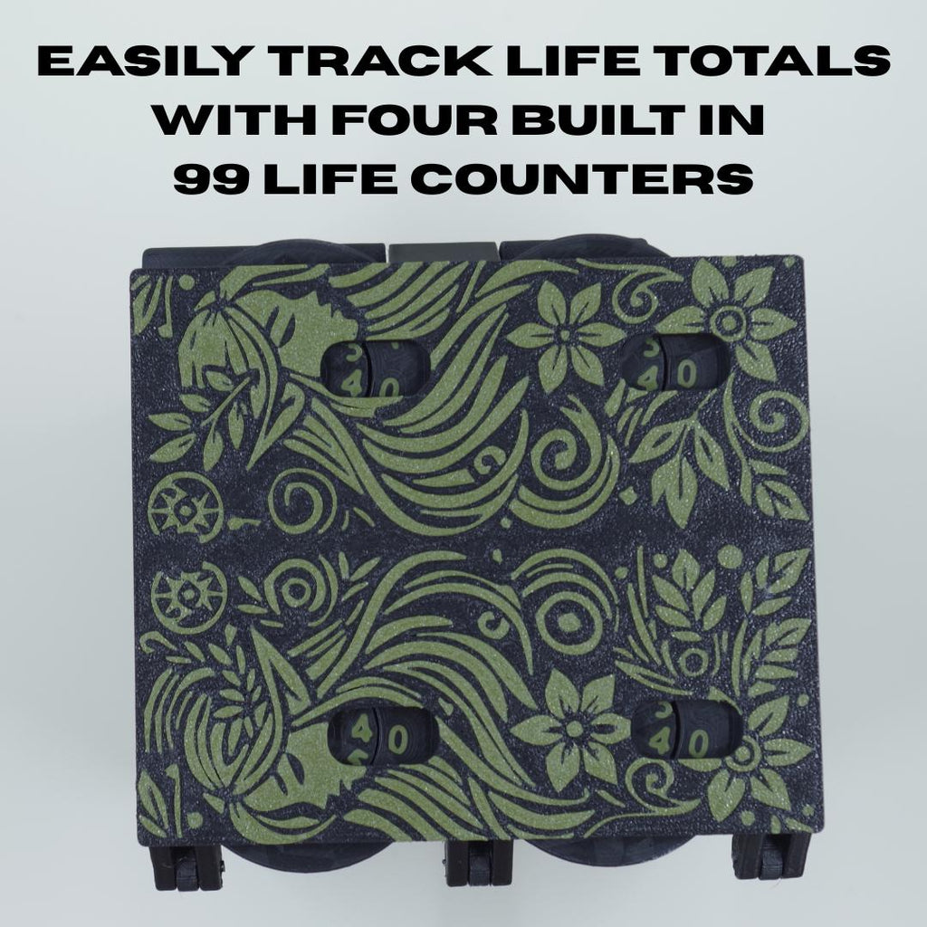 Elf MTG Deck Box, Life Counter, Holds 100+ Cards