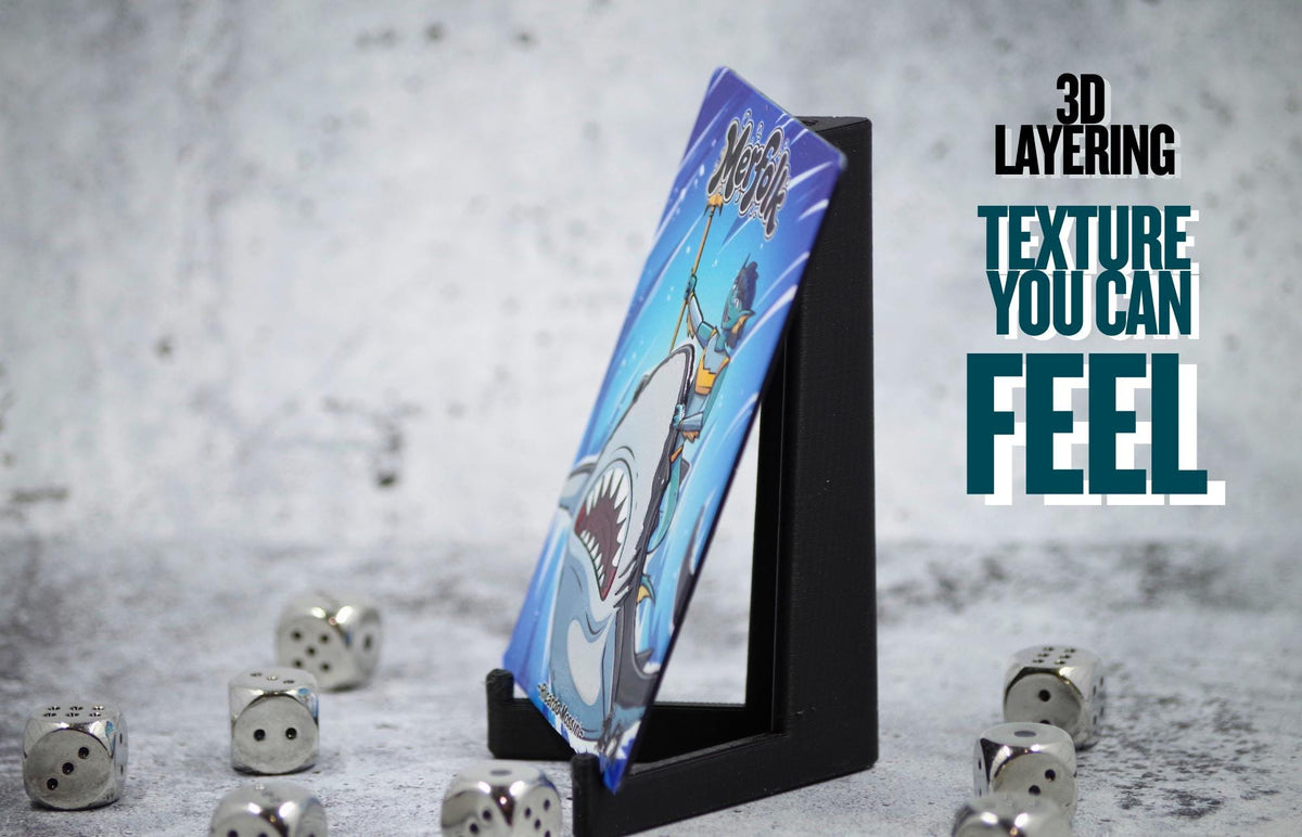 Metal Merfolk Token for MTG | Raised 3D UV Resin Artwork |