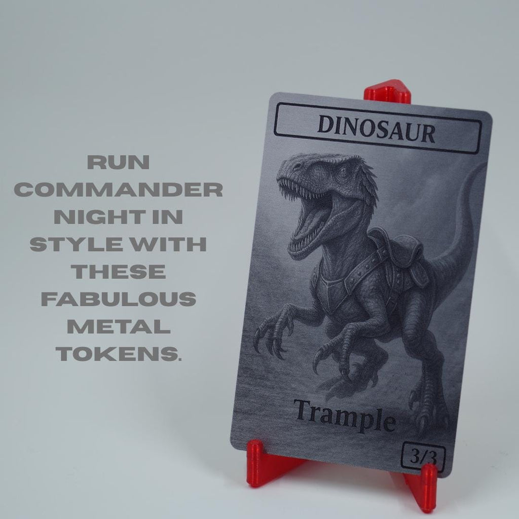Metal Dinosaur Token | Custom MTG Commander, EDH Bling