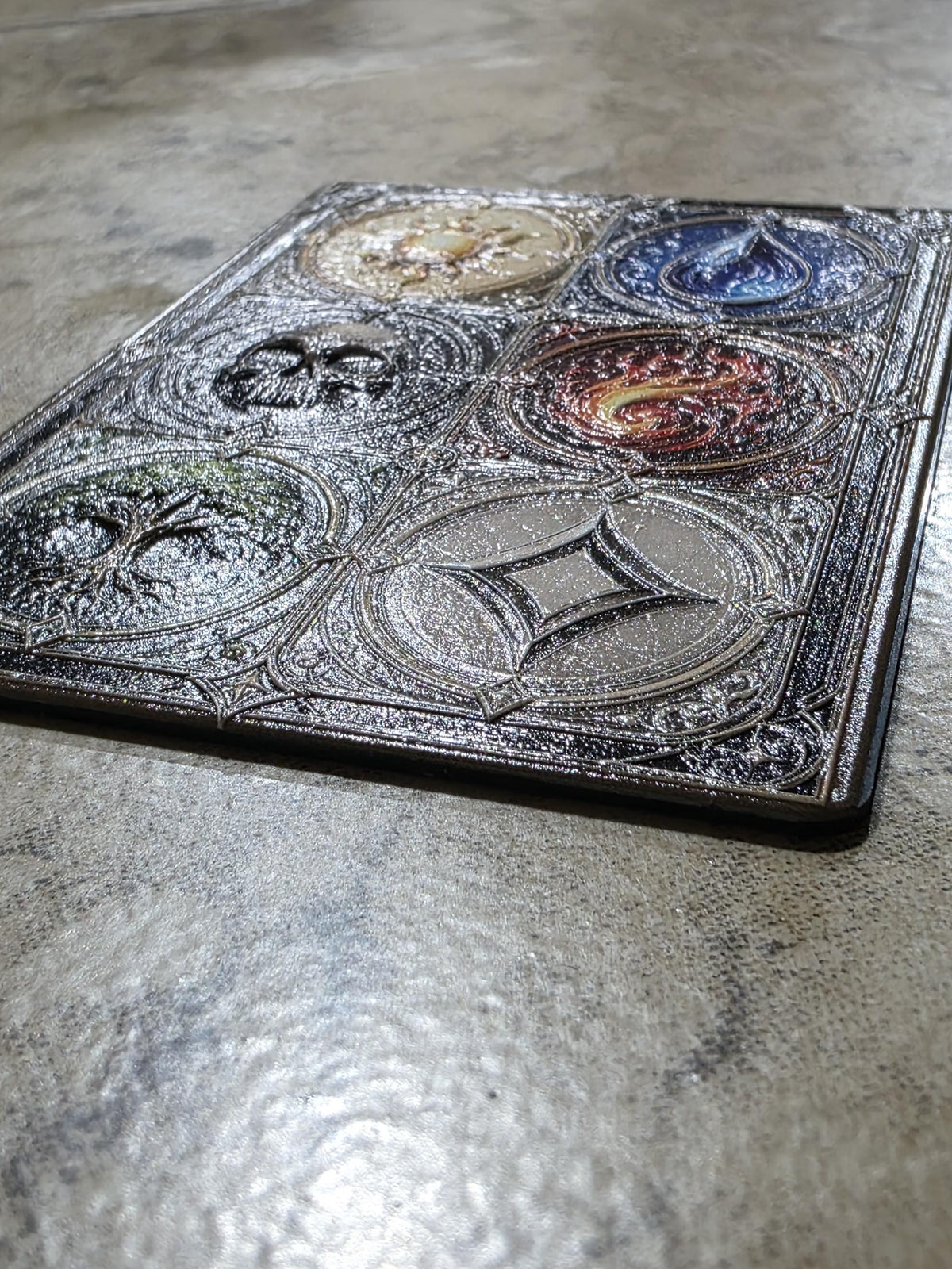 Metal MTG Mana Tracker | 2mm textured relief Print | MTG Commander Accessory | Forge Relic™