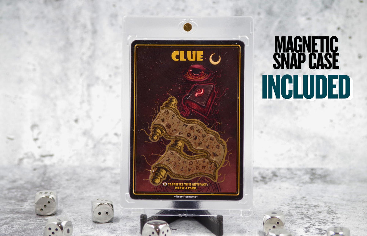 Metal Clue Token for MTG | Raised 3D UV Resin Artwork |