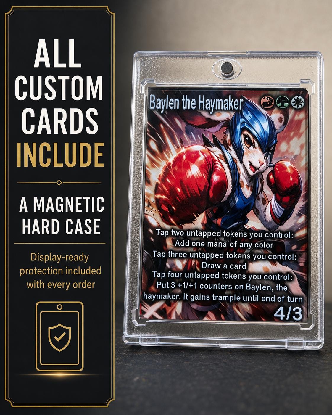 Custom Metal Trading Card – Textured UV Printed TCG Card – Any Card Any Game