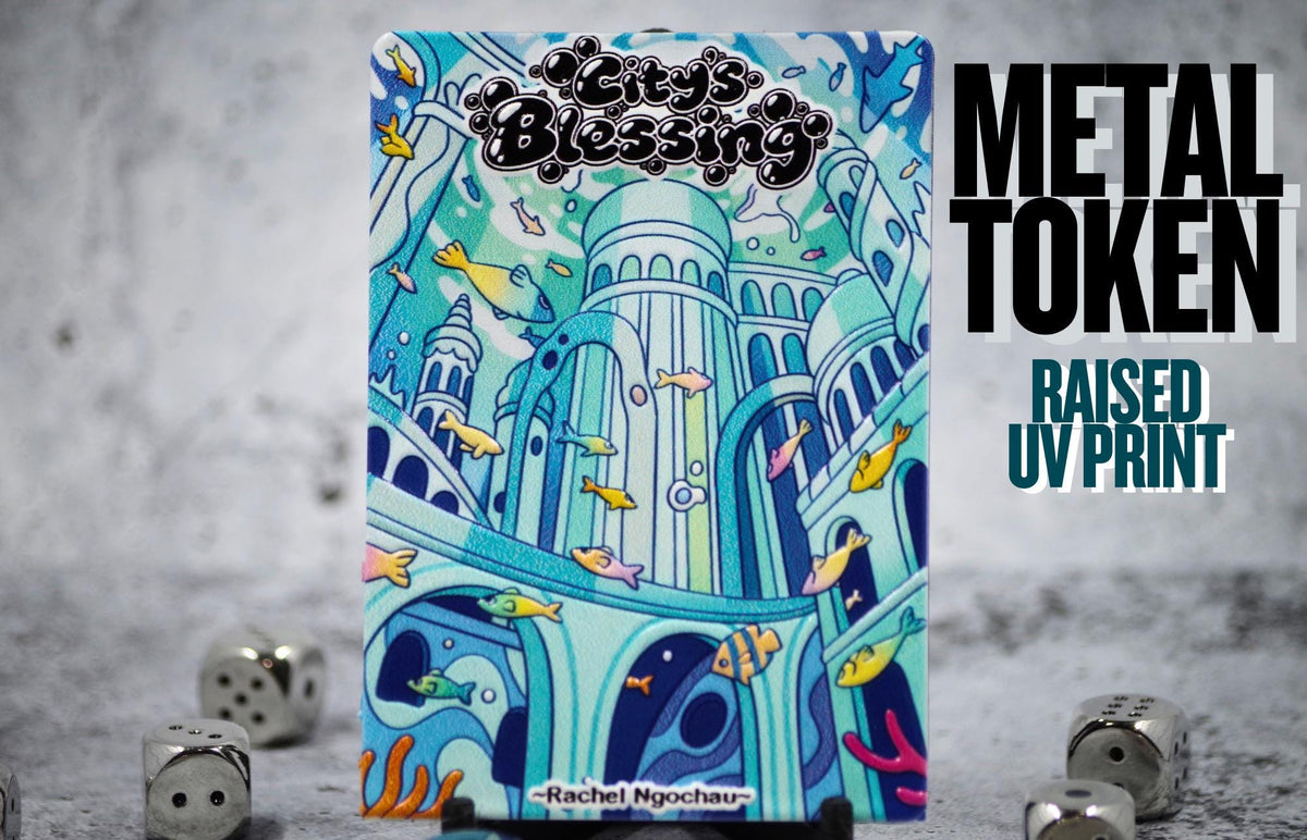 Metal City's Blessing Token for MTG | Raised 3D UV Resin Artwork |