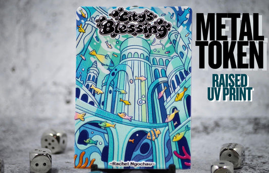 Metal City's Blessing Token for MTG | Raised 3D UV Resin Artwork |