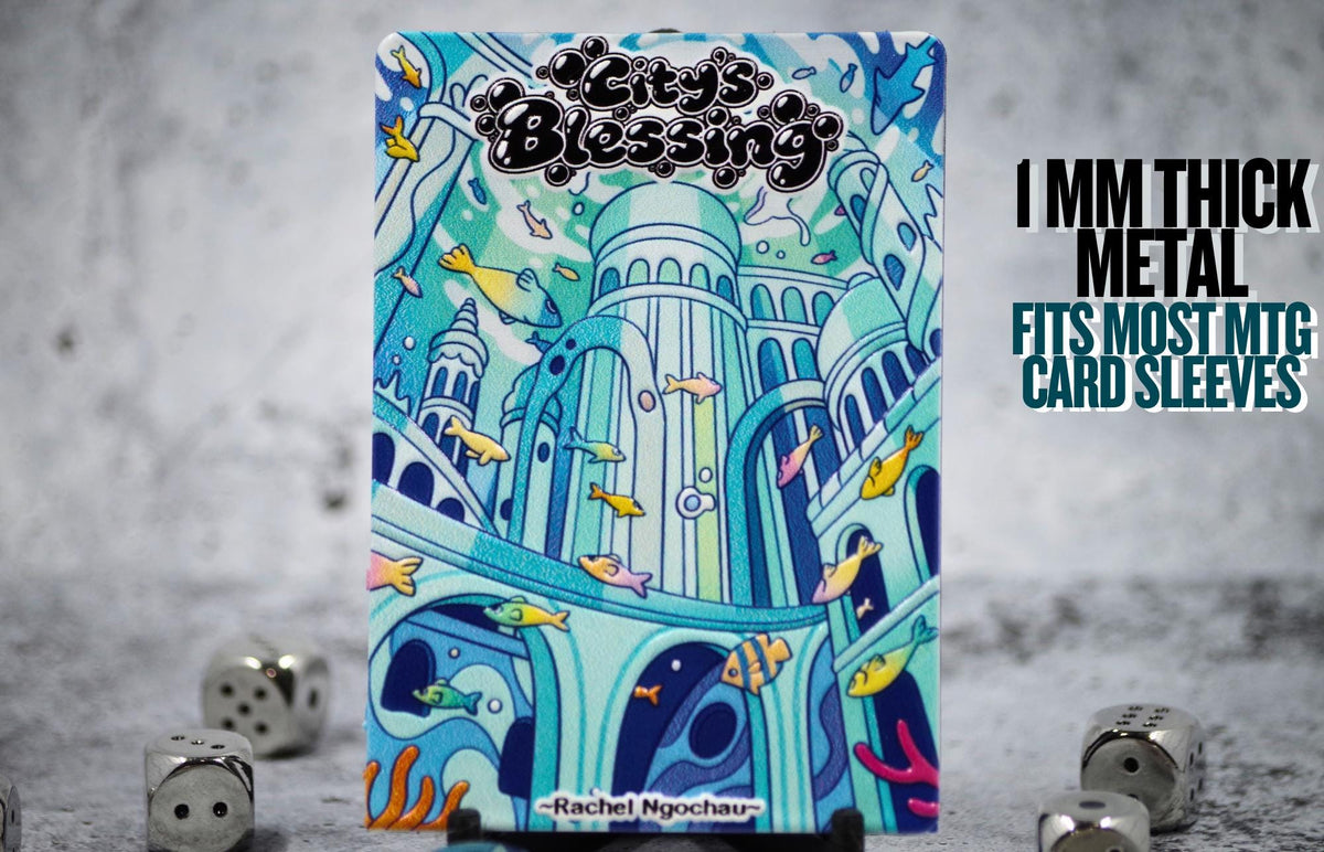 Metal City's Blessing Token for MTG | Raised 3D UV Resin Artwork |