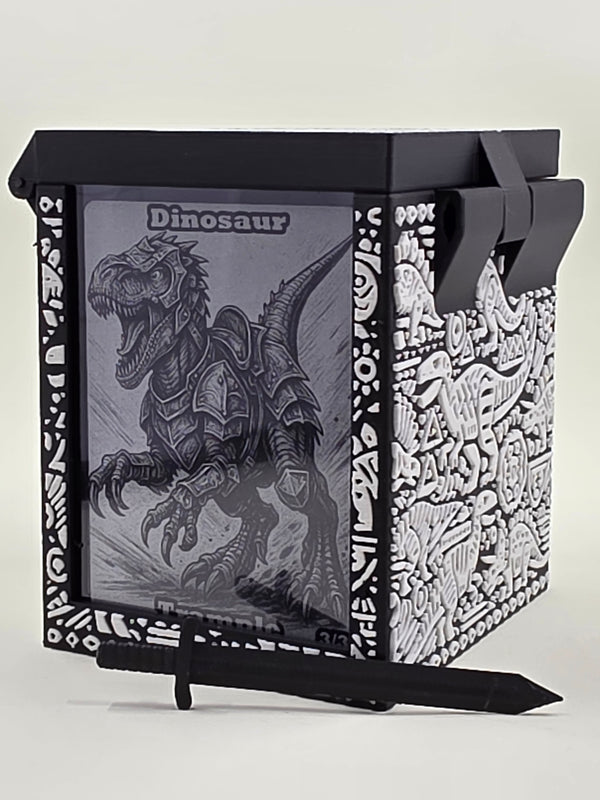 Dinosaur MTG Deck Box, EDH Commander, Holds 100+ Cards