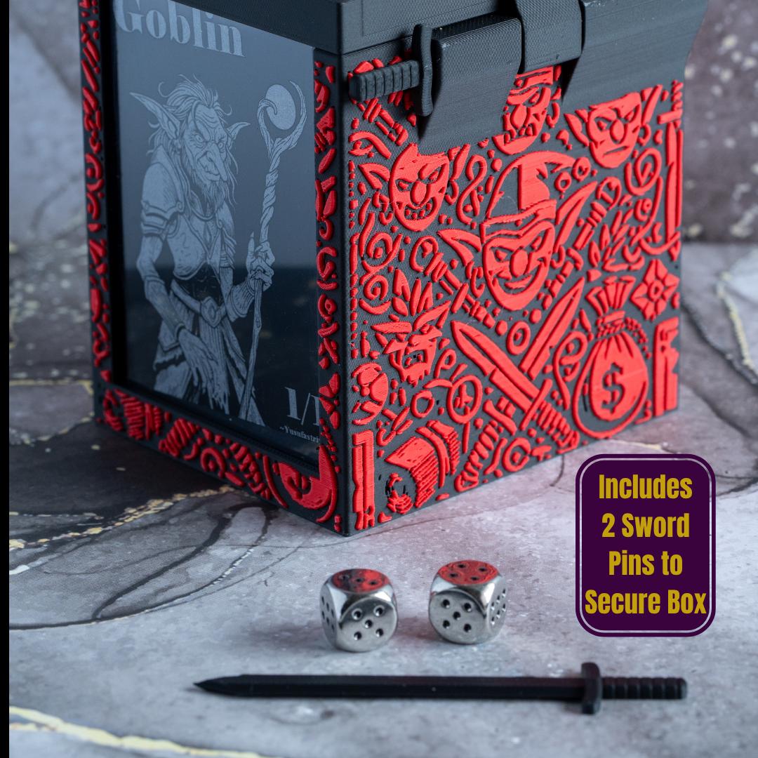 Goblin MTG Deck Box, EDH Commander, Holds 100+ Cards