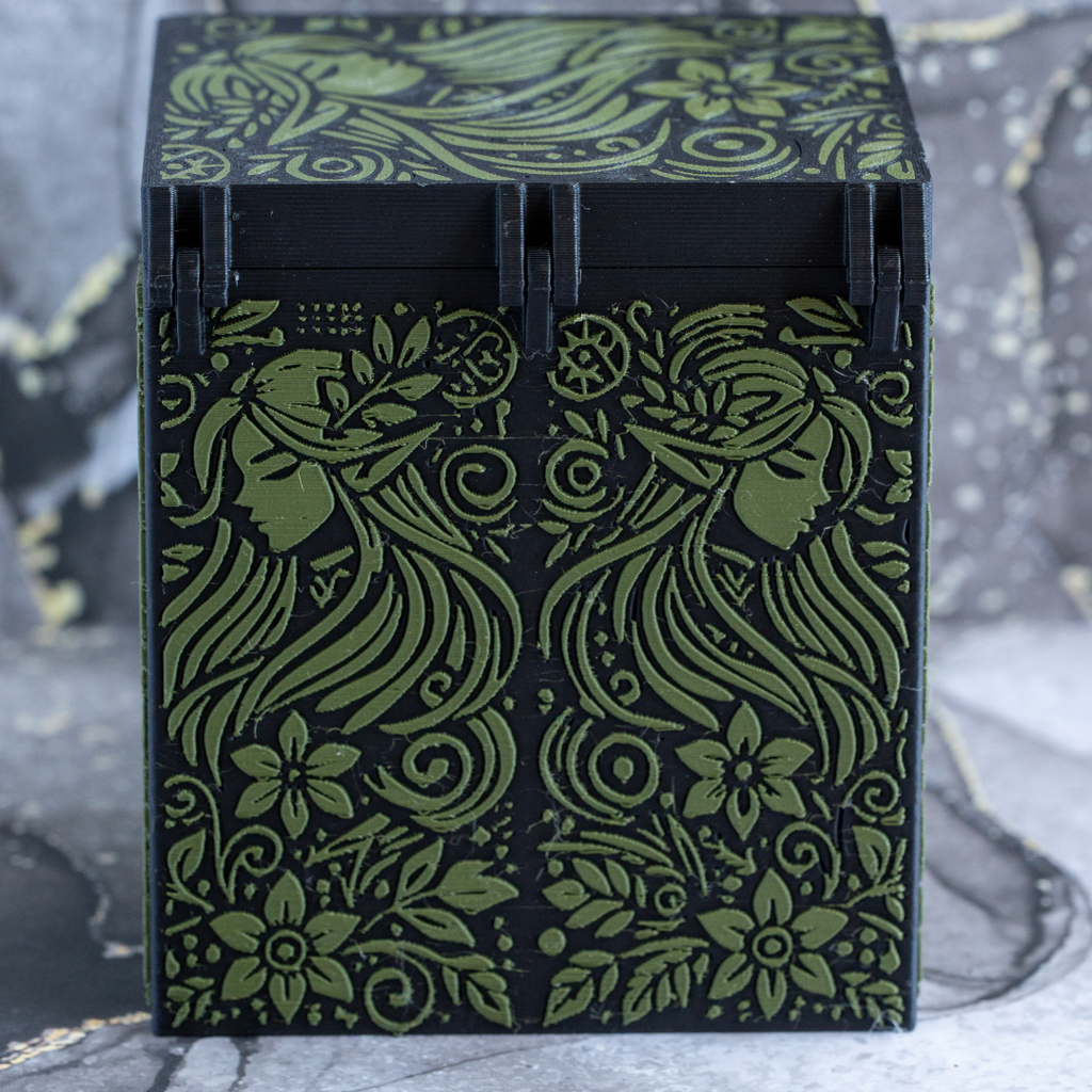 ForgeLock DeckBox Elf Edition | Holds 100+ Cards | Includes Metal Token