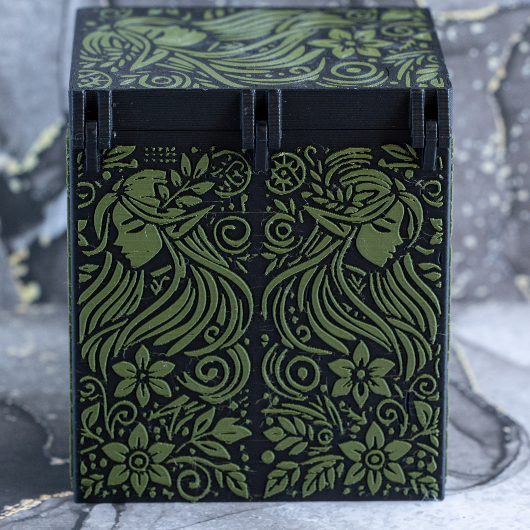 ForgeLock DeckBox Elf Edition | Holds 100+ Cards | Includes Metal Token