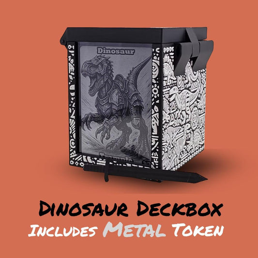 Dinosaur MTG Deck Box, EDH Commander, Holds 100+ Cards