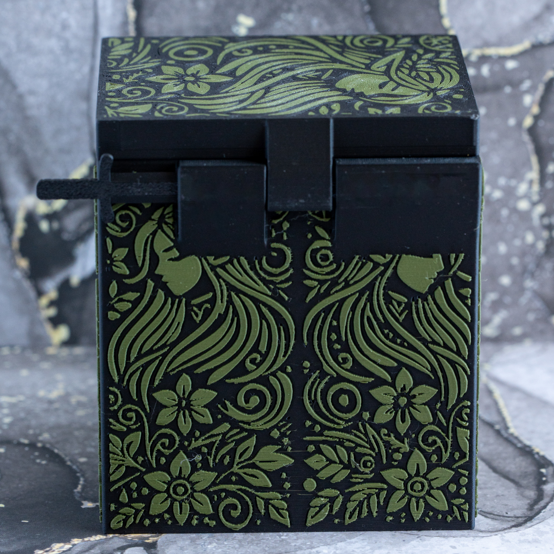 ForgeLock DeckBox Elf Edition | Holds 100+ Cards | Includes Metal Token