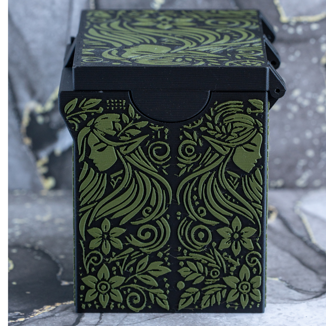 ForgeLock DeckBox Elf Edition | Holds 100+ Cards | Includes Metal Token