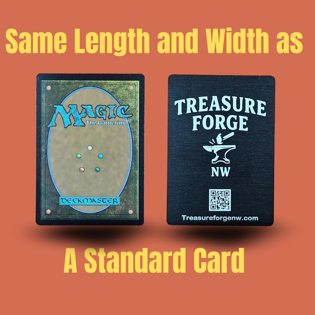 Metal Cat Token MTG | Laser Engraved Magic The Gathering Commander Proxy Token