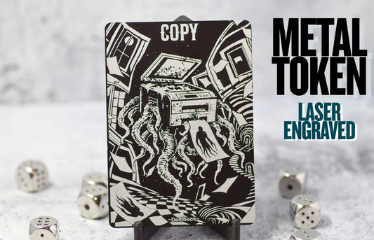Metal Copy Token MTG | Laser Engraved Magic The Gathering Commander Proxy Token