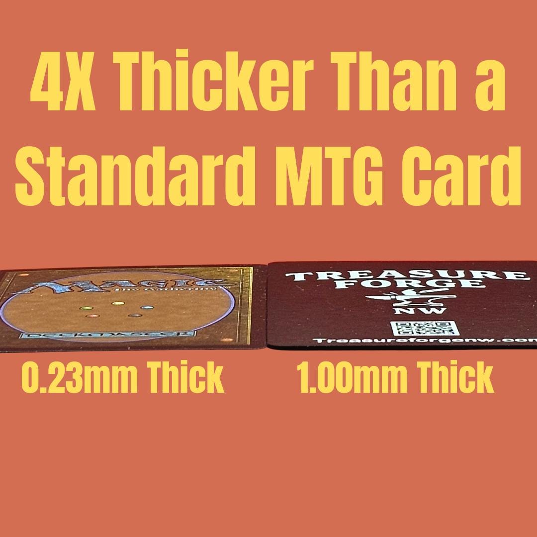 Metal Treasure Token MTG | Laser Engraved Magic The Gathering Commander Proxy Token