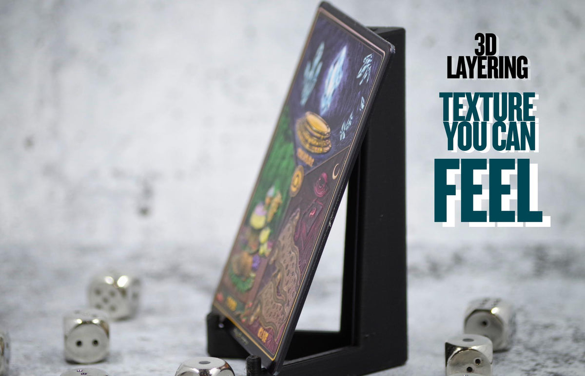 Metal Treasure Clue Food Token for MTG | Raised 3D UV Resin Artwork | Triple Commander Token