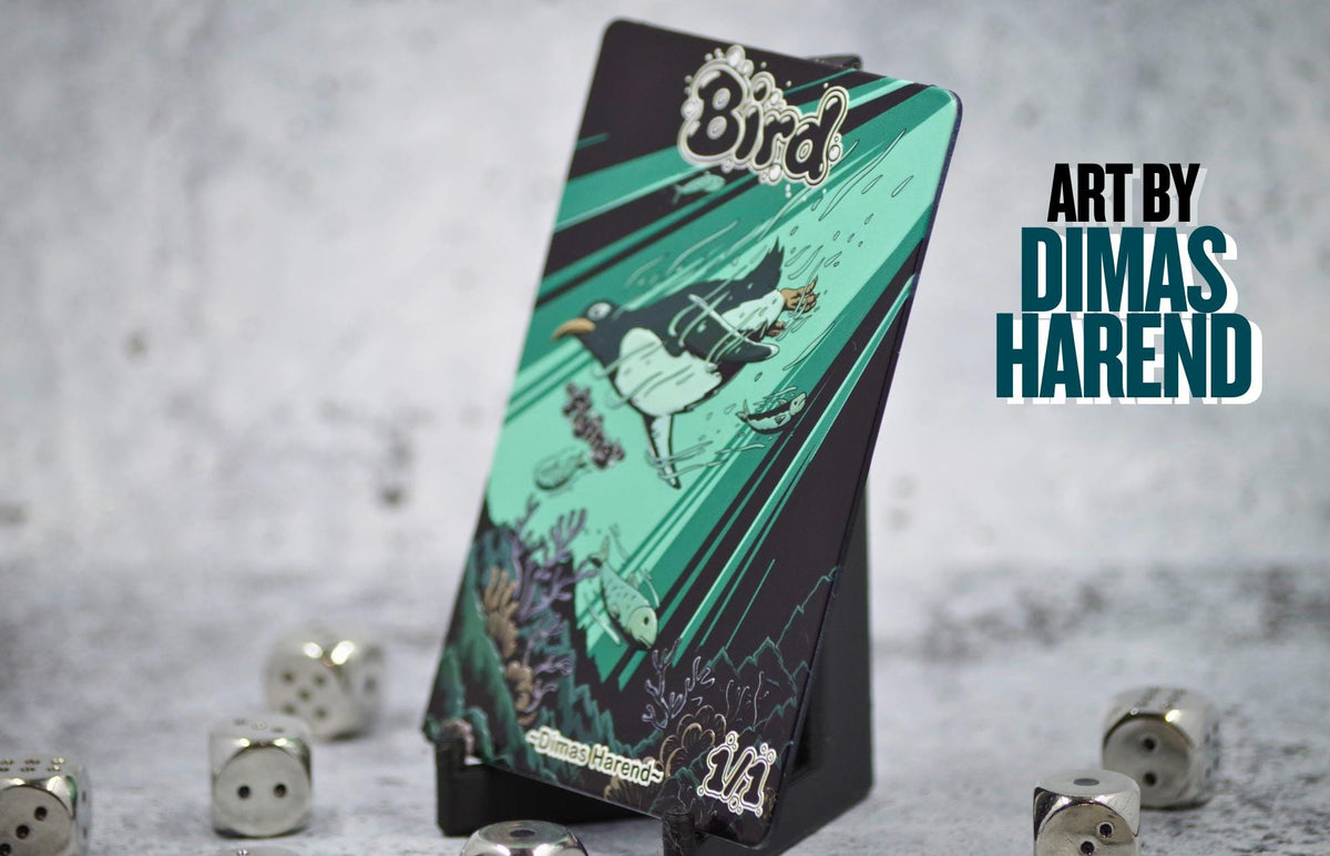 Metal Bird Token for MTG | Raised 3D UV Resin Artwork |
