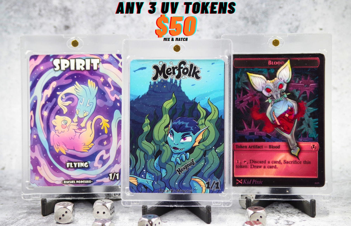 Metal Food Token for MTG | Raised 3D UV Resin Artwork |