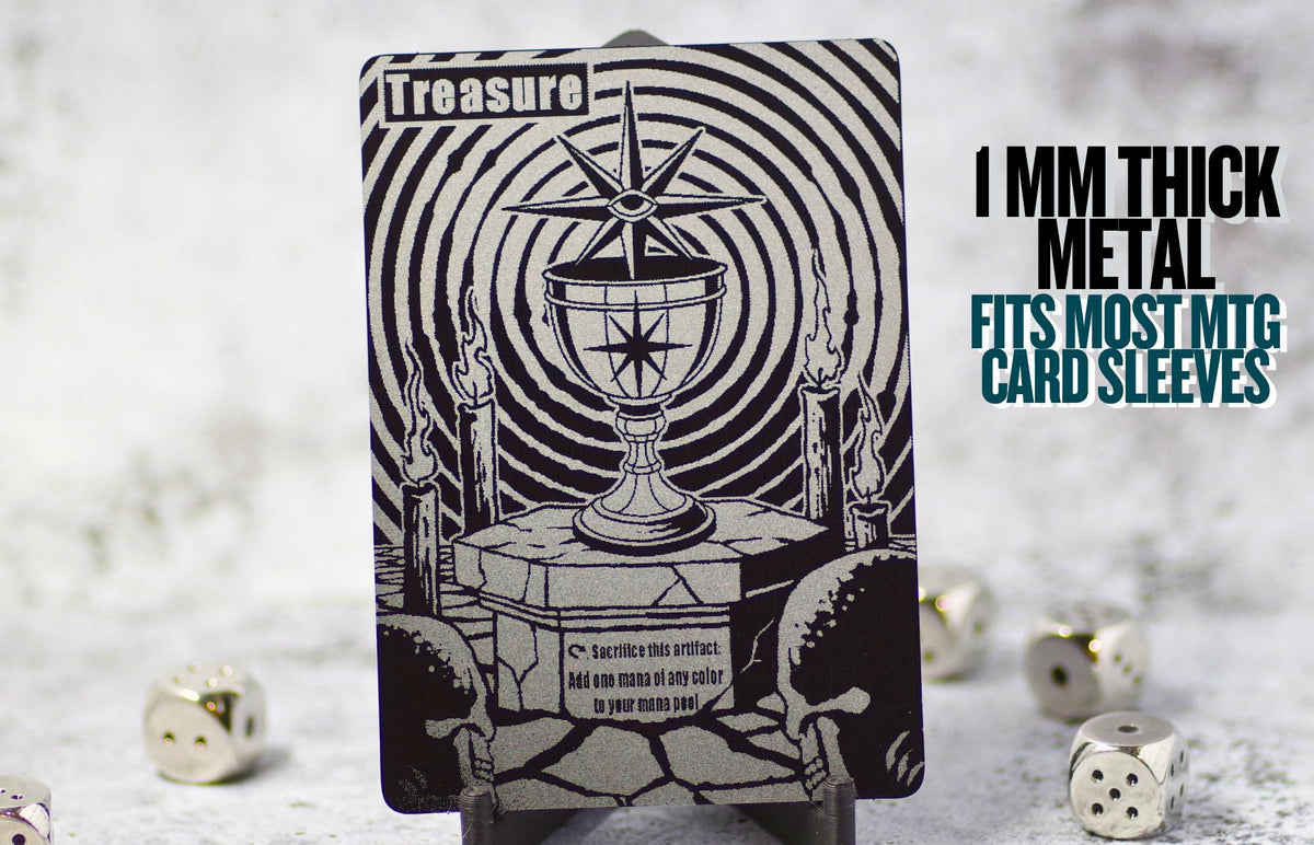 Metal Treasure Token, MTG Magic The Gathering Commander Accessory