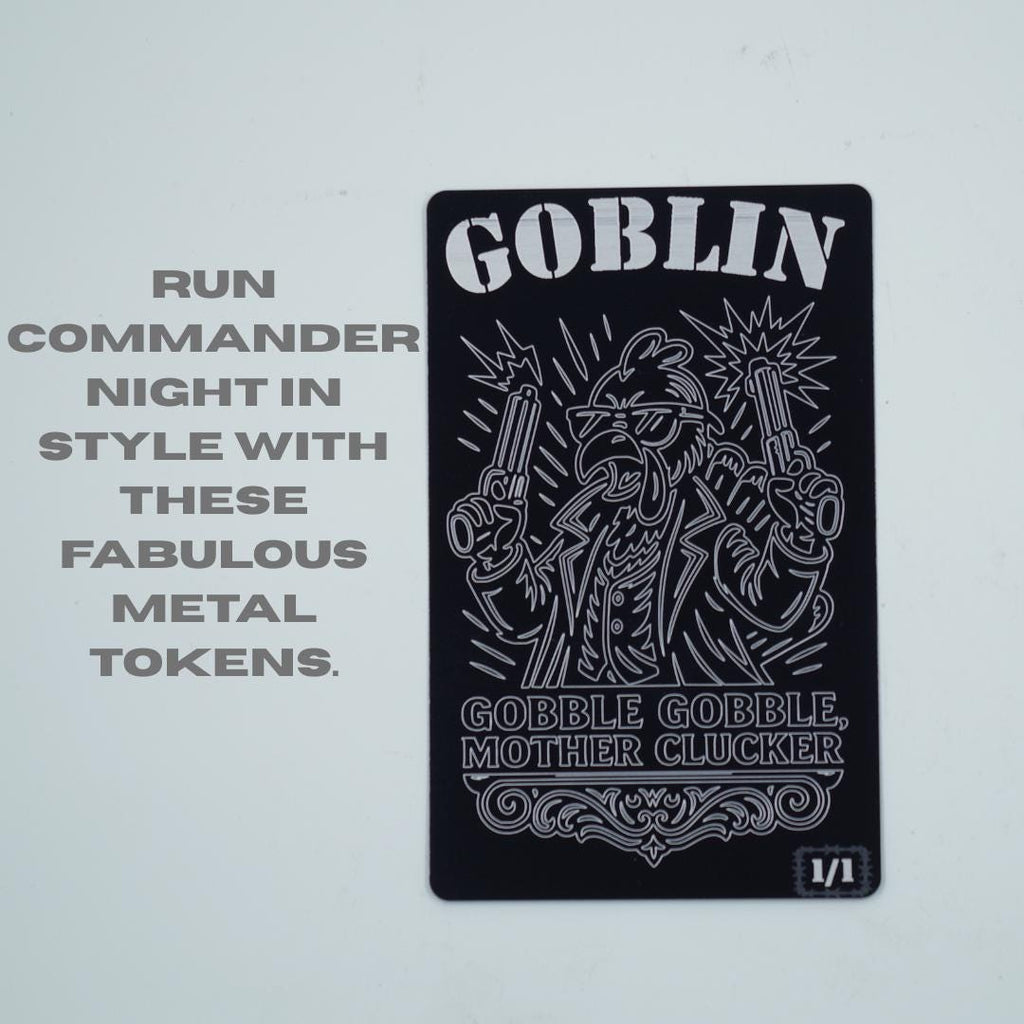 Metal Goblin Token – Engraved MTG Commander Accessory