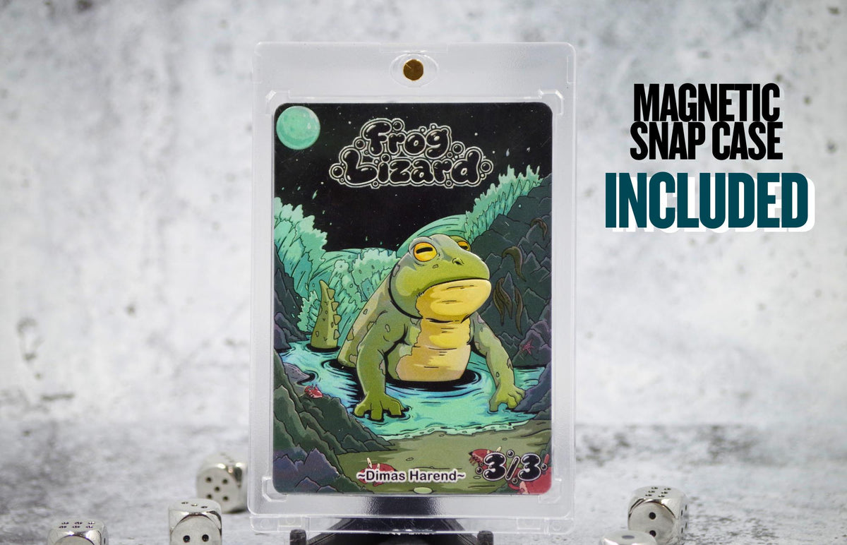 Metal Frog Lizard Token for MTG | Raised 3D UV Resin Artwork |