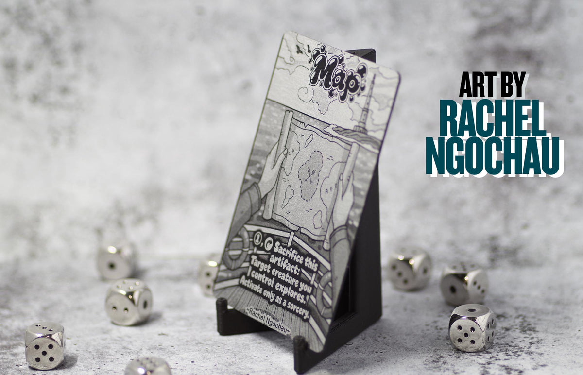 Metal Map Token MTG | Laser Engraved Magic The Gathering Commander Proxy Token