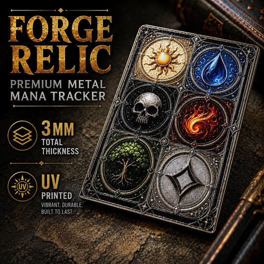Metal MTG Mana Tracker | 2mm textured relief Print | MTG Commander Accessory | Forge Relic™