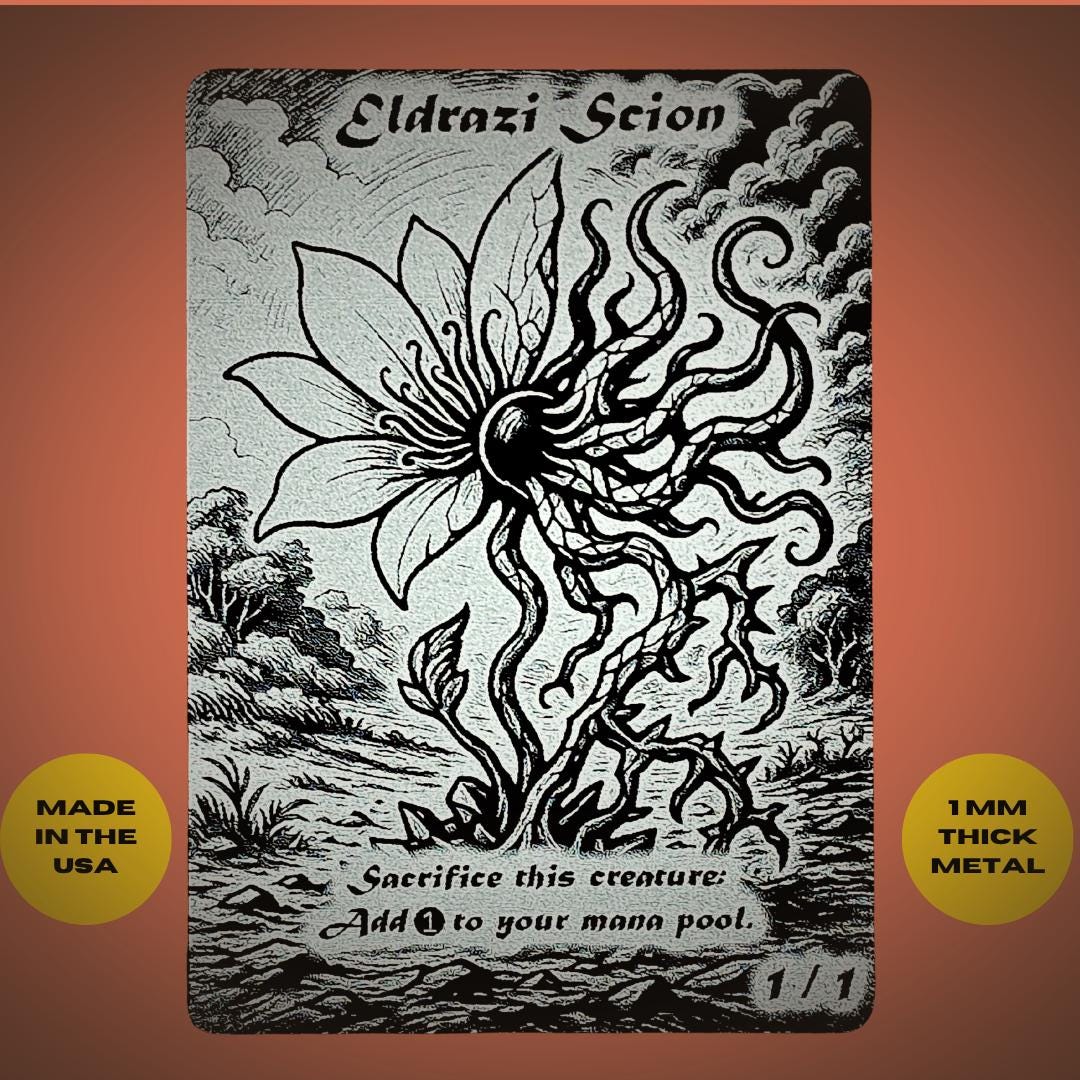 Eldrazi Scion Metal MTG Token | Commander Proxy Token , Made in USA