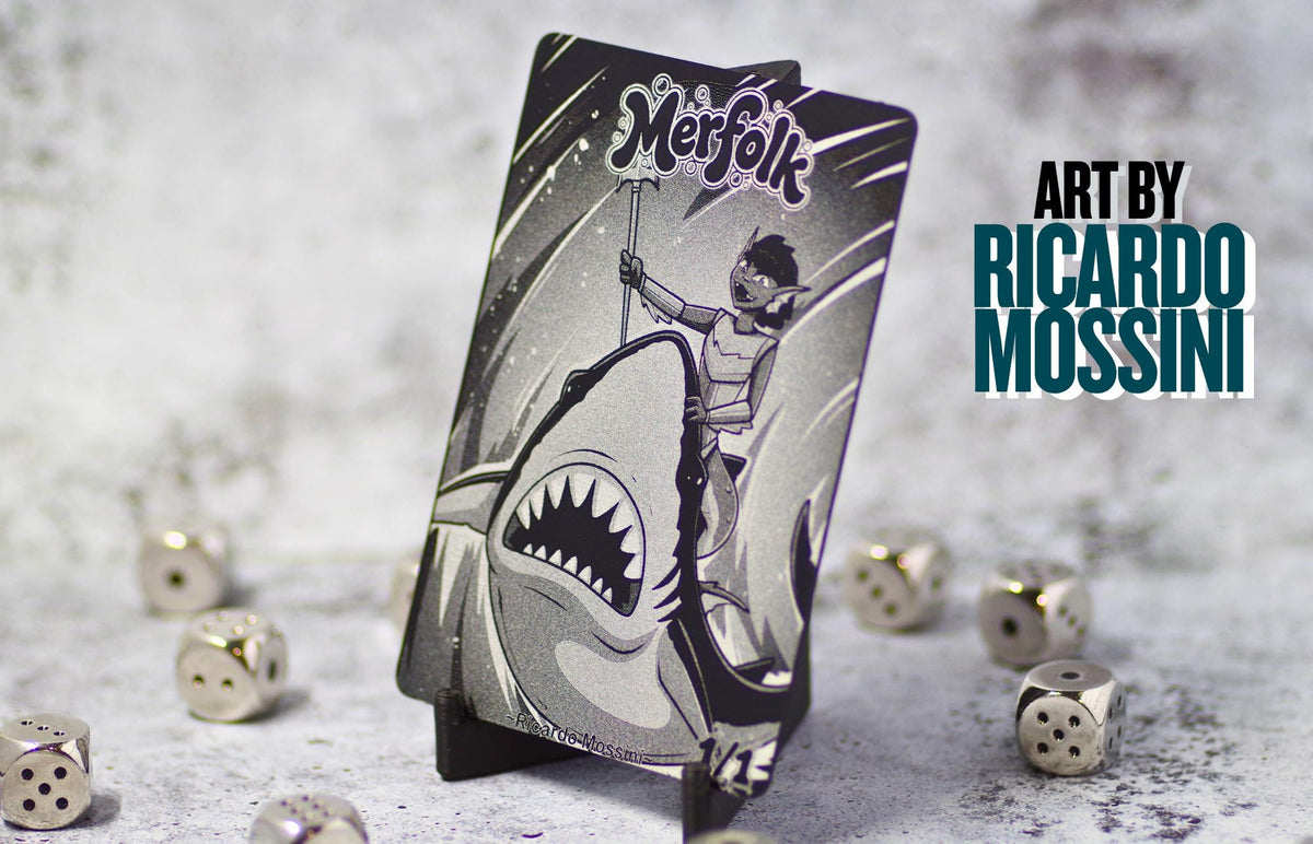 Metal Merfolk Token MTG | Laser Engraved Magic The Gathering Commander Proxy Token
