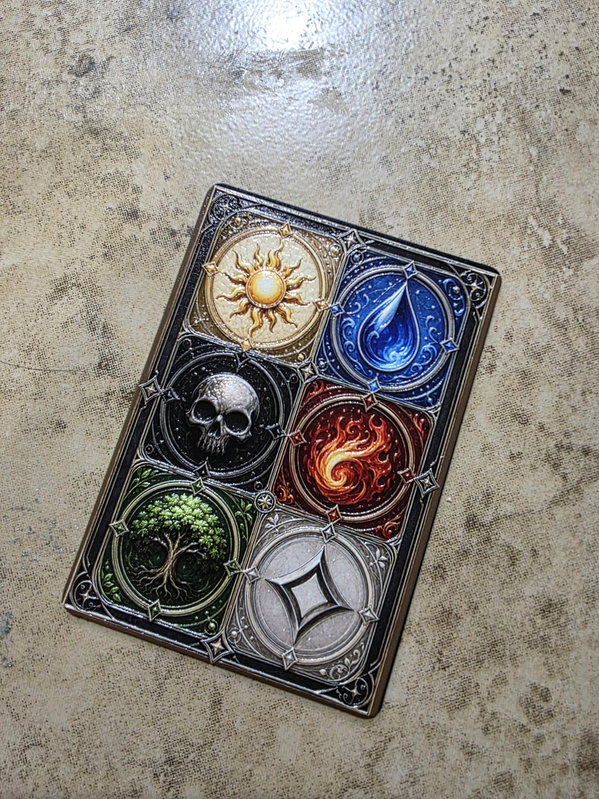Metal MTG Mana Tracker | 2mm textured relief Print | MTG Commander Accessory | Forge Relic™