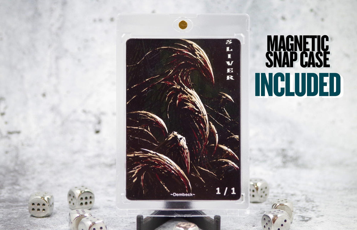 Metal Sliver Token for MTG | Raised 3D UV Resin Artwork |