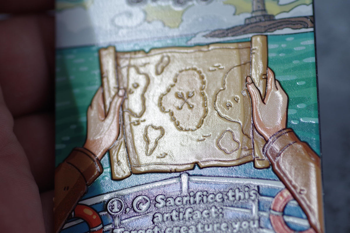 Metal Map Token for MTG | Raised 3D UV Resin Artwork |