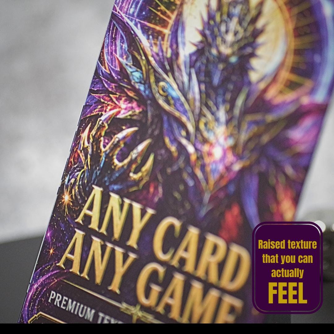 Custom Metal Trading Card – Textured UV Printed TCG Card – Any Card Any Game
