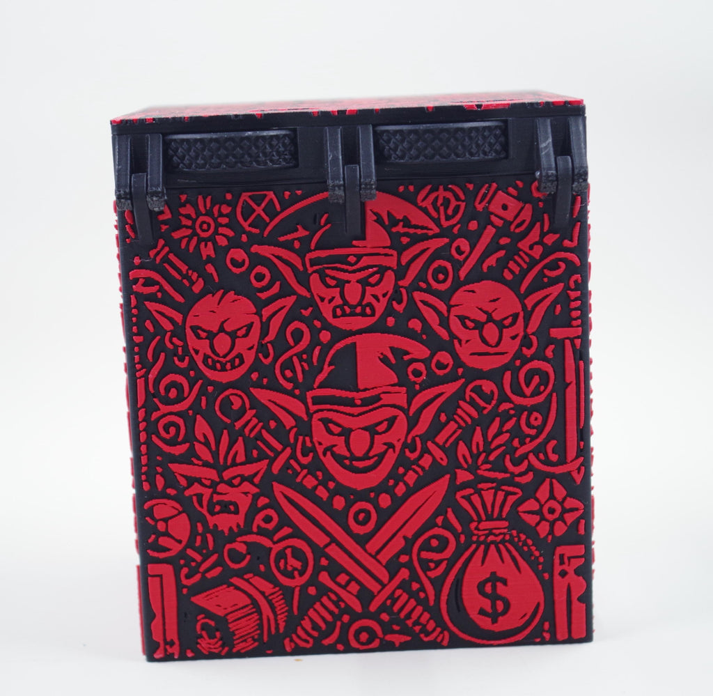 Goblin MTG Deck Box, EDH Commander, Holds 100+ Cards, Life Counter