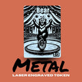Metal Bear Token MTG | Laser Engraved Magic The Gathering Commander Proxy Token