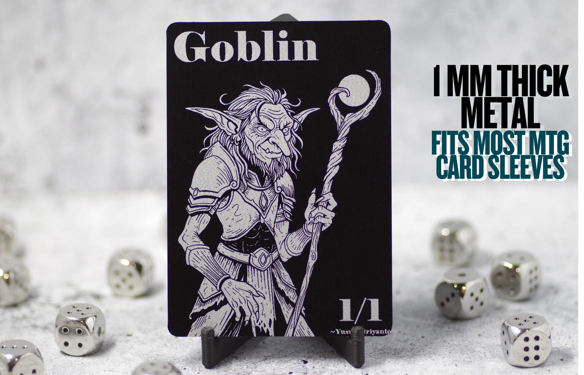 Metal Goblin Token – Laser-Engraved MTG Token for Commander