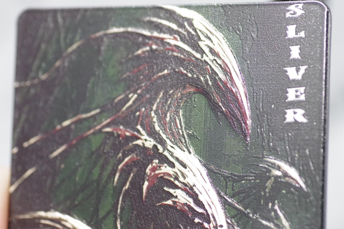 Metal Sliver Token for MTG | Raised 3D UV Resin Artwork |