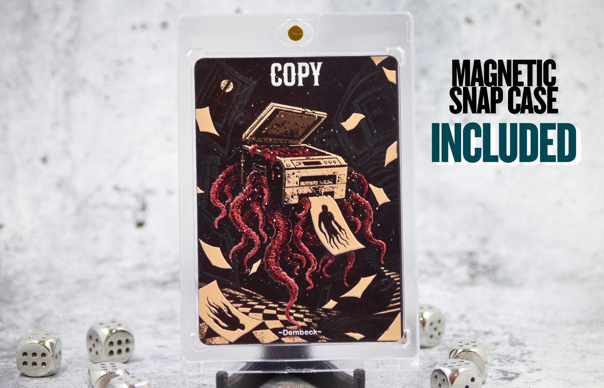 Metal Copy Token for MTG | Raised 3D UV Resin Artwork |