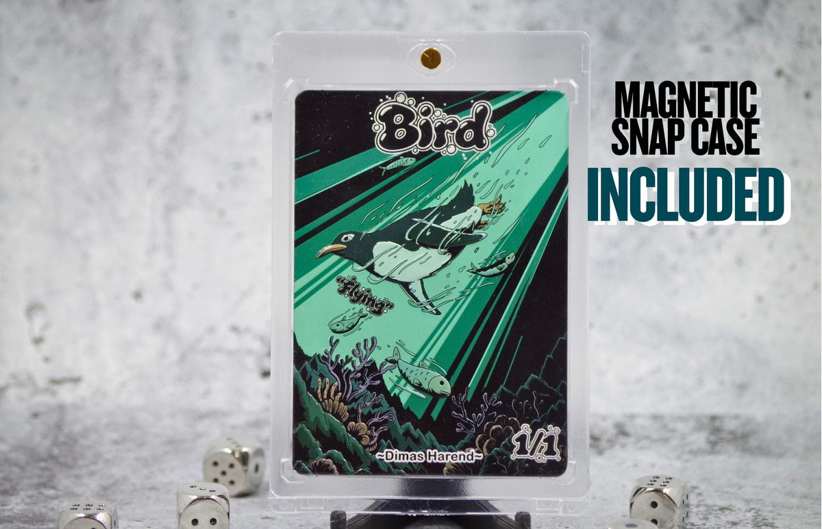 Metal Bird Token for MTG | Raised 3D UV Resin Artwork |