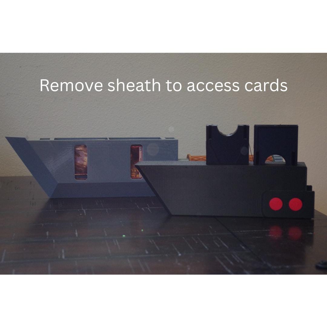 Buster Sword Deck Box – Final Fantasy MTG Card Storage with Dice Tray