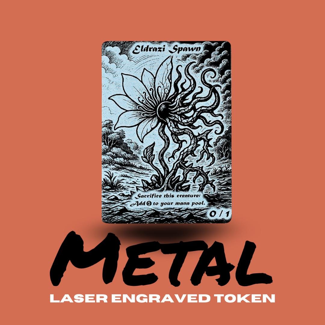 Eldrazi Spawn Metal MTG Token for Magic the Gathering