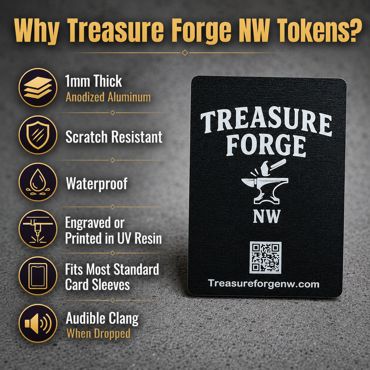 Metal Construct Token – Laser-Engraved MTG Token