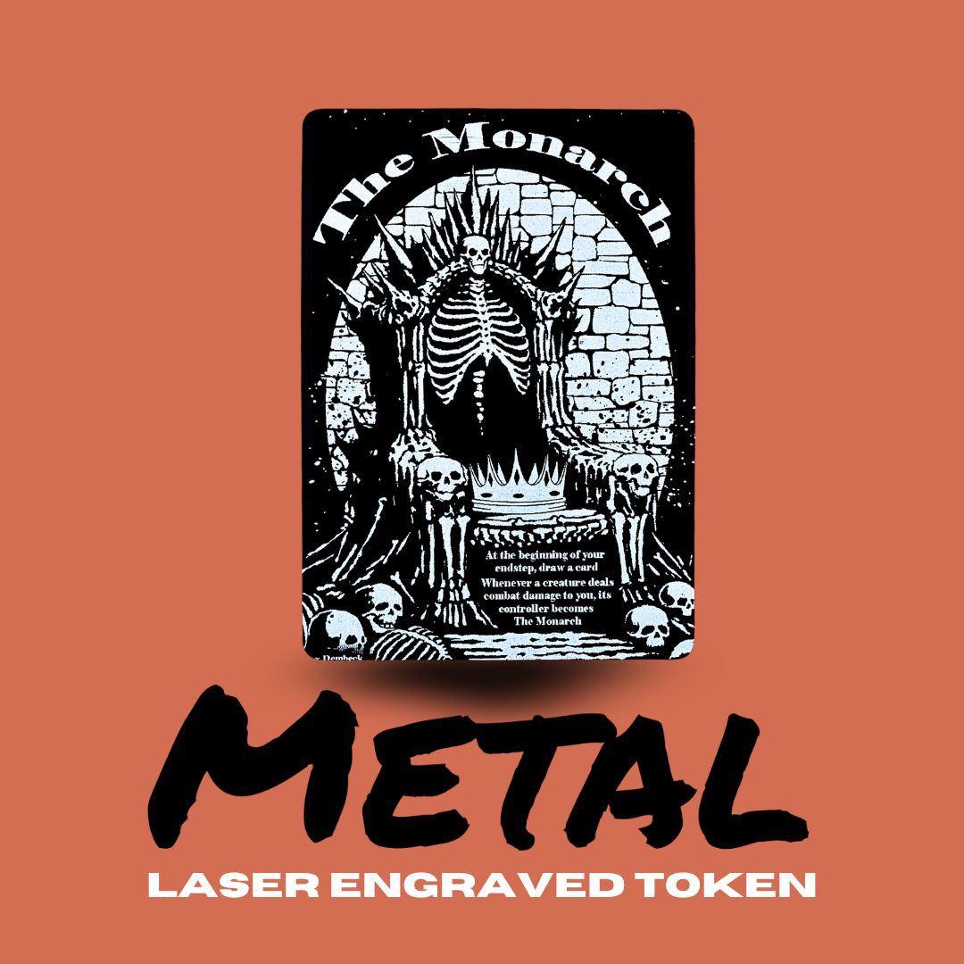 Metal Monarch Token MTG  | Laser Engraved Magic The Gathering Commander Proxy Token