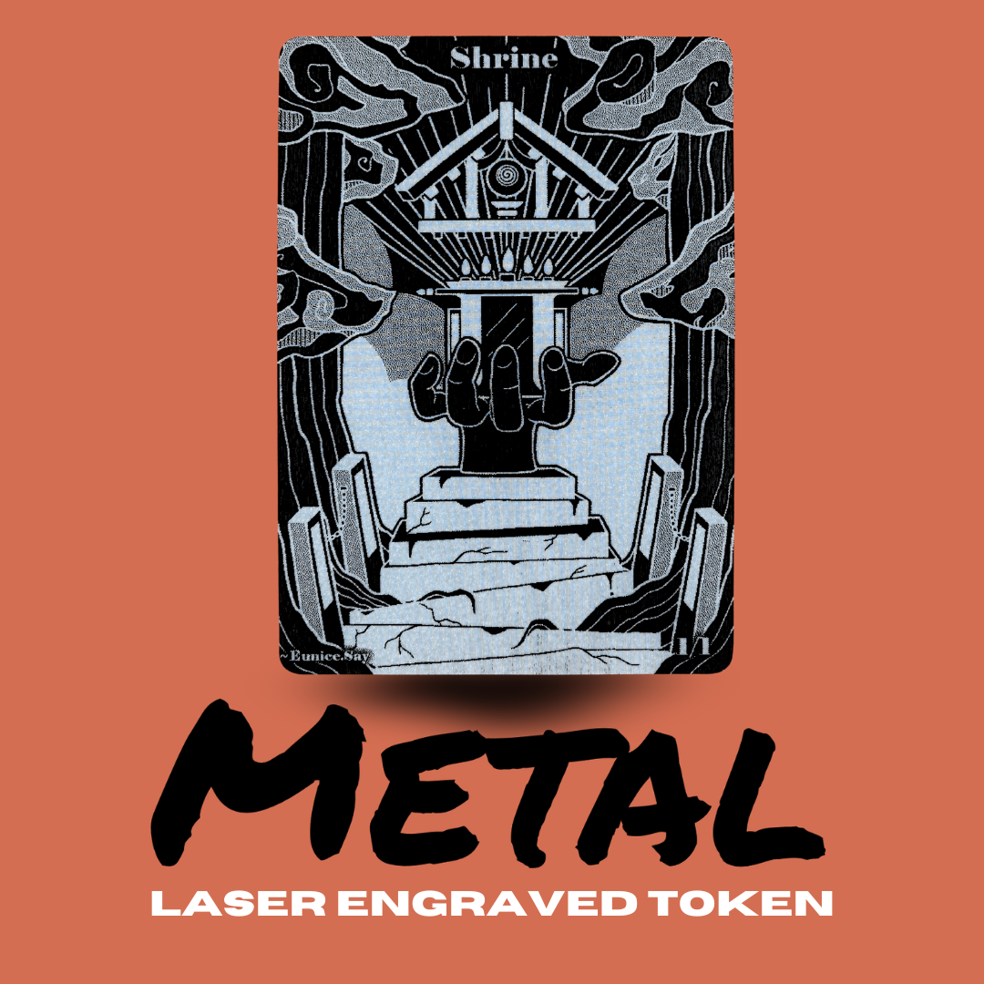 Metal Shrine Token – Laser-Engraved MTG Token