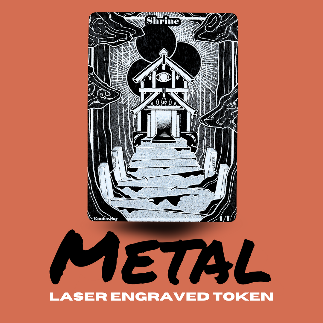 Metal Shrine Token – Laser-Engraved MTG Token