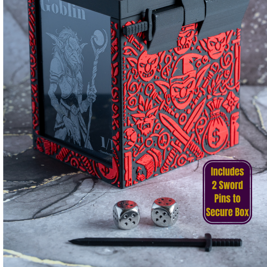Goblin MTG Deck Box, EDH Commander, Holds 100+ Cards